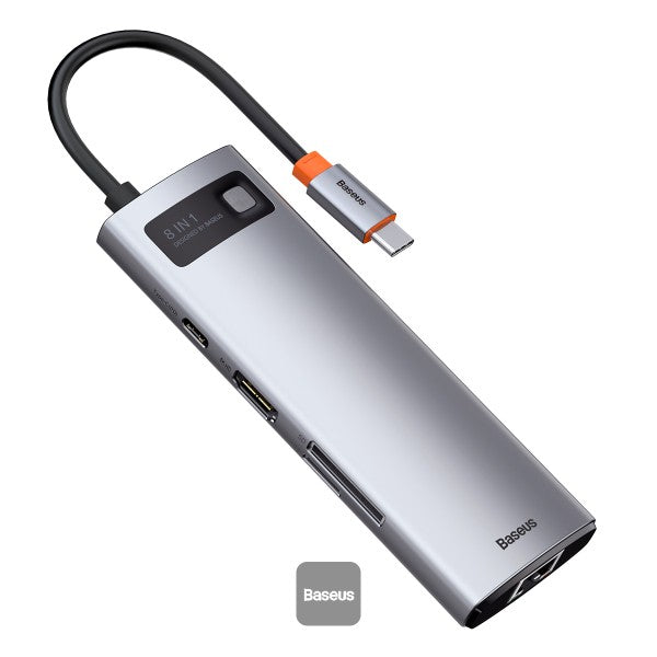 Baseus 8-in-1 Metal Gleam Series Multifunctional Type-C HUB Docking Station Baseus 8-in-1 Metal Gleam Series Multifunctional Type-C HUB Docking Station